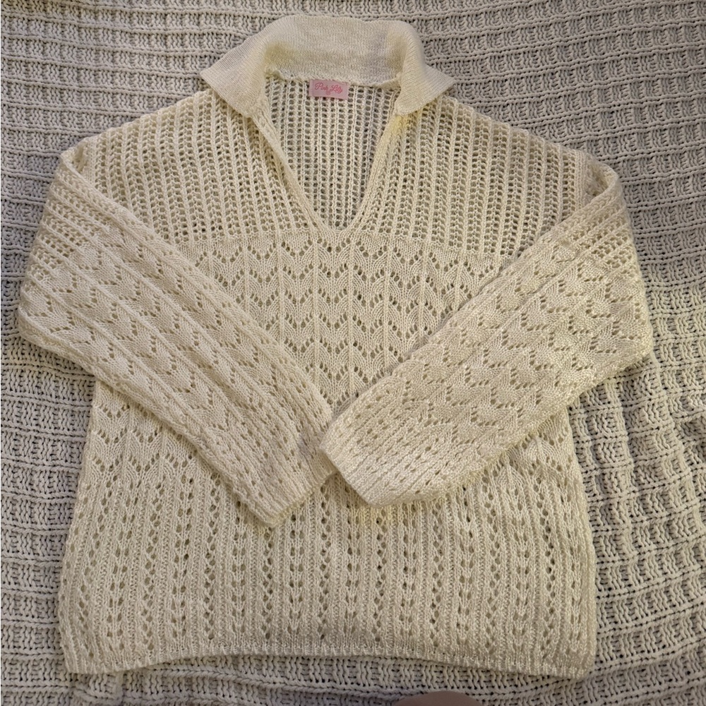 Pink lily sweater